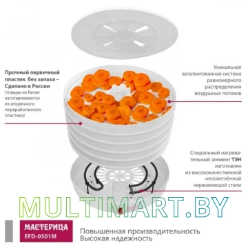 Сушилка для овощей и фруктов Мастерица EFD-0501M картинка 3